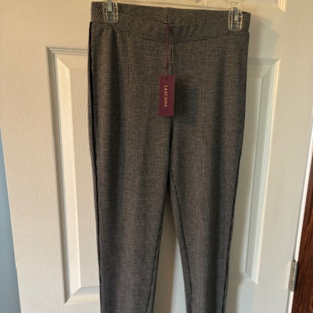 Lascana Black Houndstooth plaid pants - size 4/6 - NWT